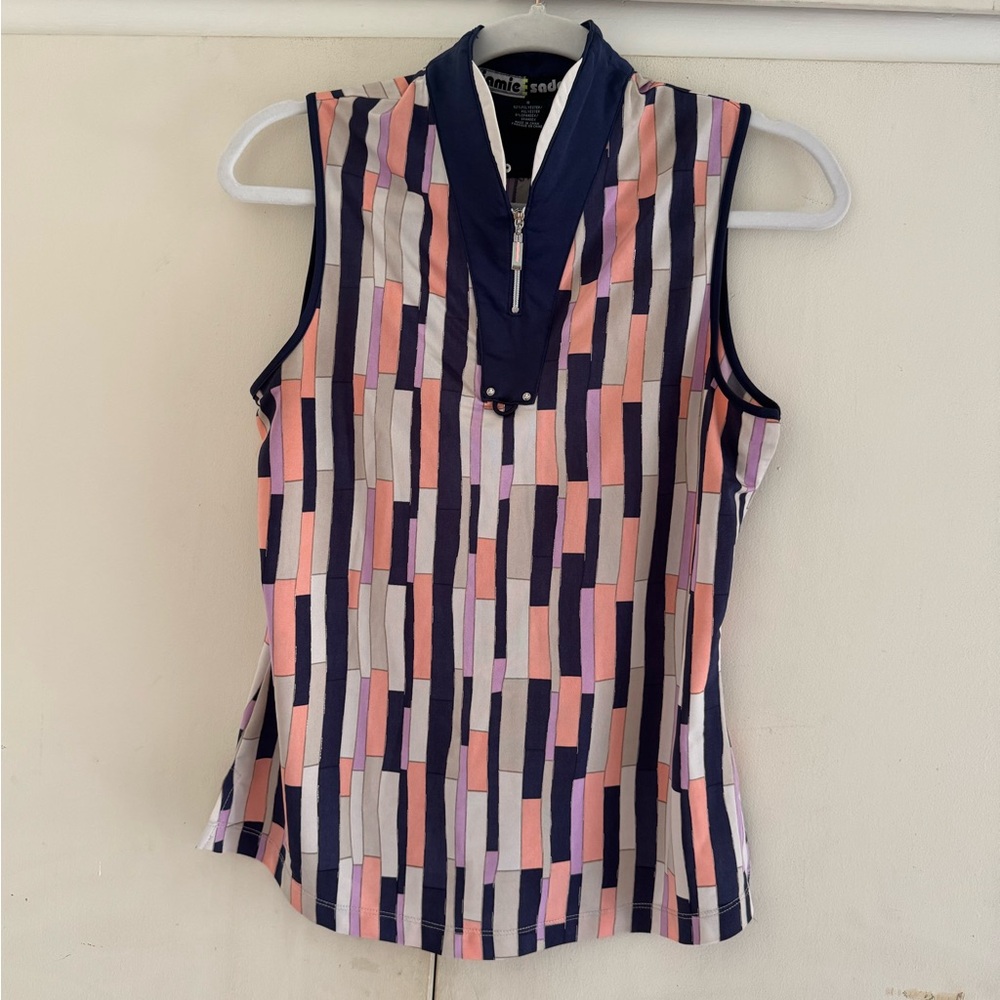 Jamie Sadock women’s golf sleeveless top in tile print size small